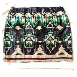 Sequin mini skirt